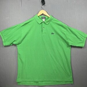 Vtg Mens Lite Vantage Custom Classics Gree Polo Shirt XL Y2k 90s Made USA